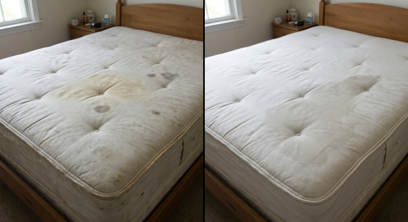 Matelas après désinfection et nettoyage